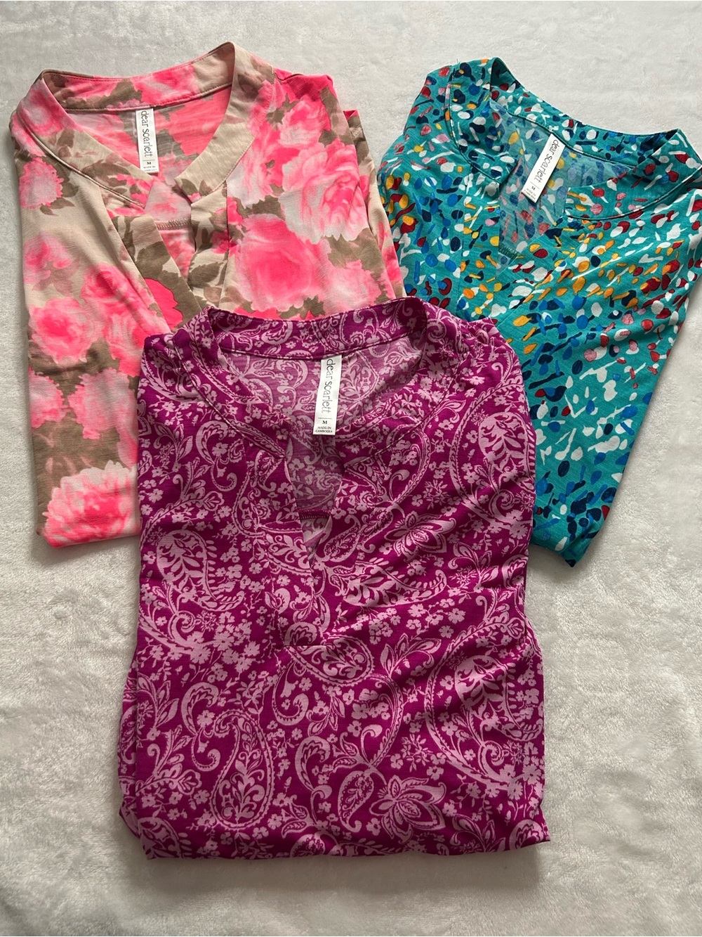 Dear Scarlett Set Of 3 Women’s Medium Tops